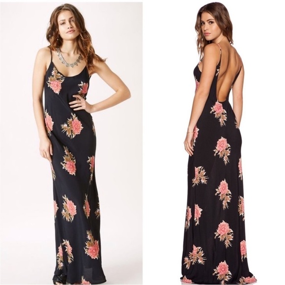 Blue Life Boho Beauty Maxi Dress In Red Floral Size Extra Small - Picture 2 of 7